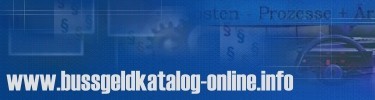 Bussgeldkatalog